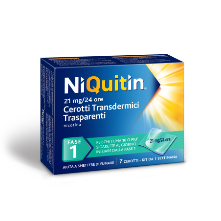 Niquitin 7 cerotti transd 21 mg/die Niquitin 7 cerotti transd 21 mg/die