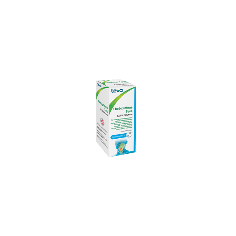 Flurbiprofene (teva) collutorio 160 ml 0,25%