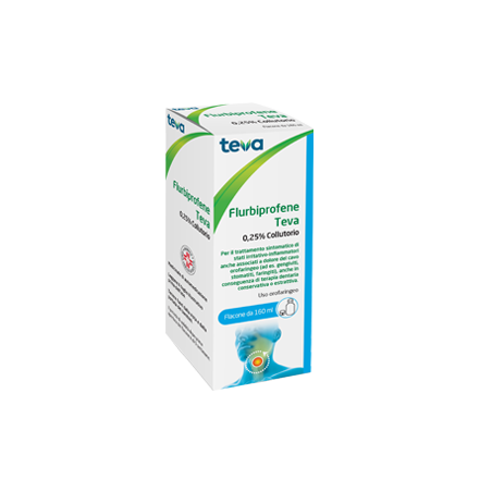 Flurbiprofene (teva) collutorio 160 ml 0,25%