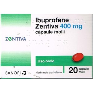 Ibuprofene (zentiva) 20 capsule molli 400 mg
