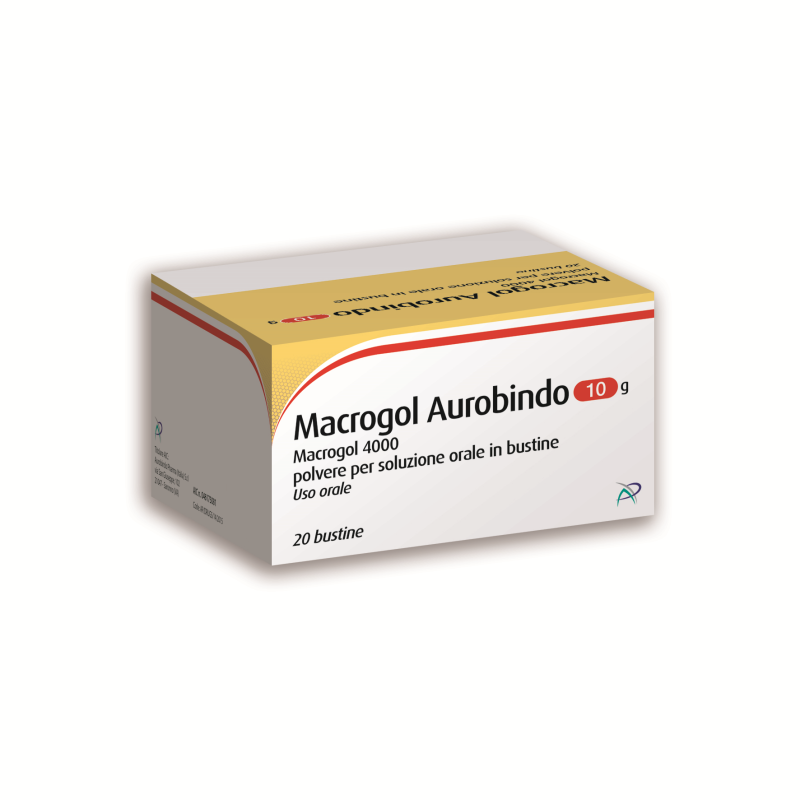 Macrogol (aurobindo) orale polvere soluz 20 bustine 10 g