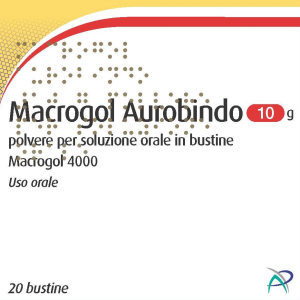Macrogol (aurobindo) orale polvere soluz 20 bustine 10 g