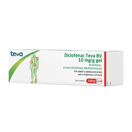 Diclofenac (teva b.v.) gel derm 120 g 10 mg/g