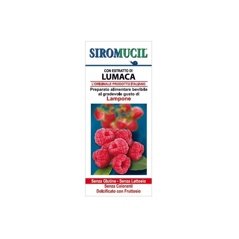 Siromucil preparato alimentare con estratto di lumaca al lampone 150 ml Siromucil preparato alimentare con estratto di lumaca al lampone 150 ml