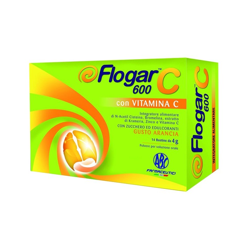 Flogar c 600 con vitamina c 14 bustine gusto arancia