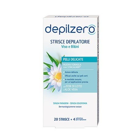 Depilzero strisce viso e bikini 20 pezzi
