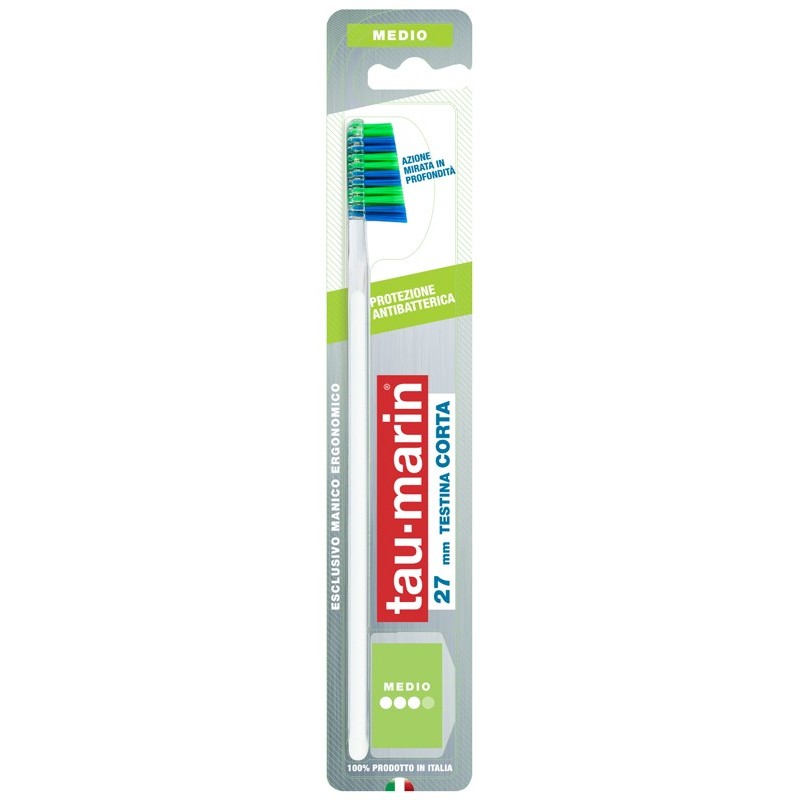 Taumarin professional spazzolino 27 medio testina corta protezione antibatterica