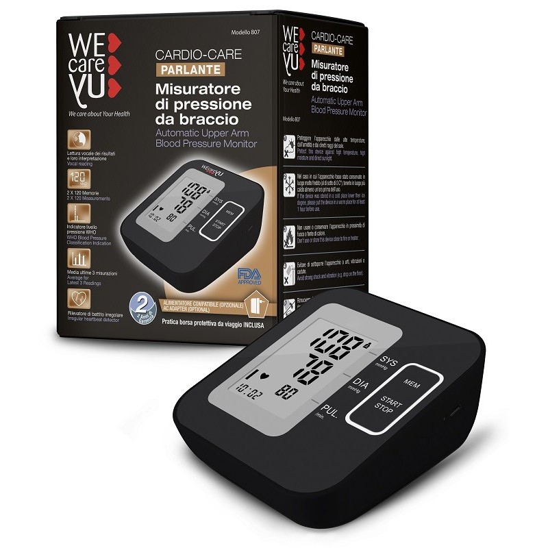 Misuratore di pressione da braccio parlante wecareyu cardiocare