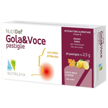 Gola & voce sugar free miele limone eucaliptolo 20 pastiglie