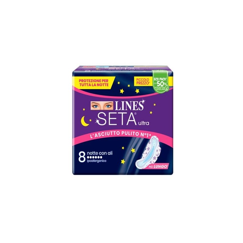 Lines seta ultra assorbenti notte dwct 8 pezzi