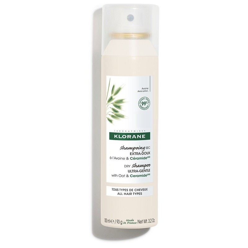 Klorane shampoo secco extra delicato avena&ceramide tutti itipi di capelli spray 150 ml