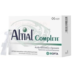 Soluzione oftalmica lubrificante altial complete 4 strip da5 flaconi da 0,5 ml