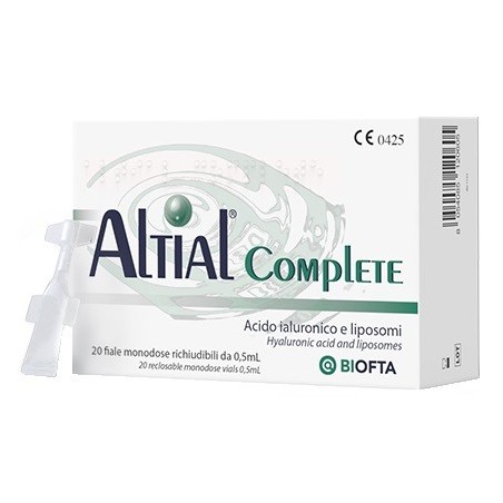 Soluzione oftalmica lubrificante altial complete 4 strip da5 flaconi da 0,5 ml