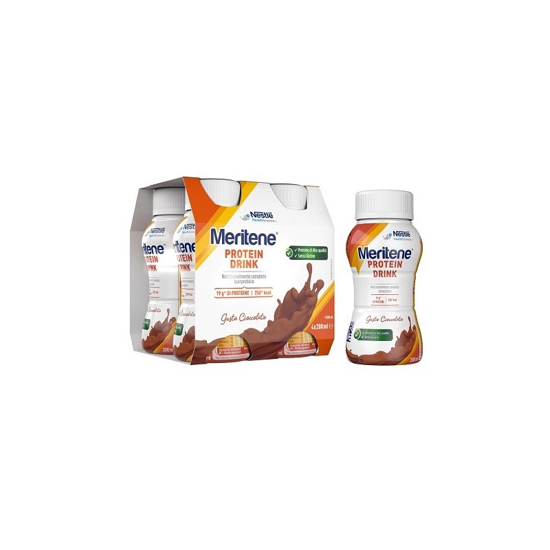 Meritene drink cioccolato 4 pezzi da 200 ml