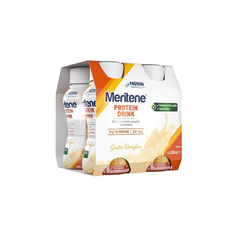 Meritene drink vaniglia 4 pezzi da 200 ml
