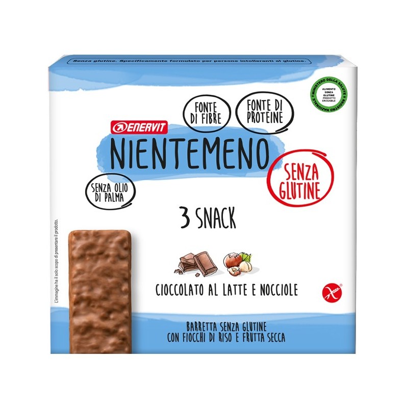 Nientemeno bar cioccolato al latte nocciole 3 x 33 g