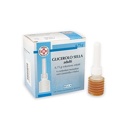 Glicerolo (sella) ad 6 contenitori monodose 6,75 g soluz rett con camomilla e malva