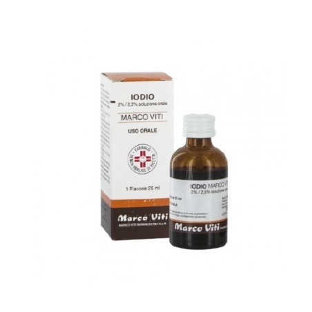 Iodio (marco viti) soluzione orale 20 ml 2% + 2,5% Iodio (marco viti) soluzione orale 20 ml 2% + 2,5%