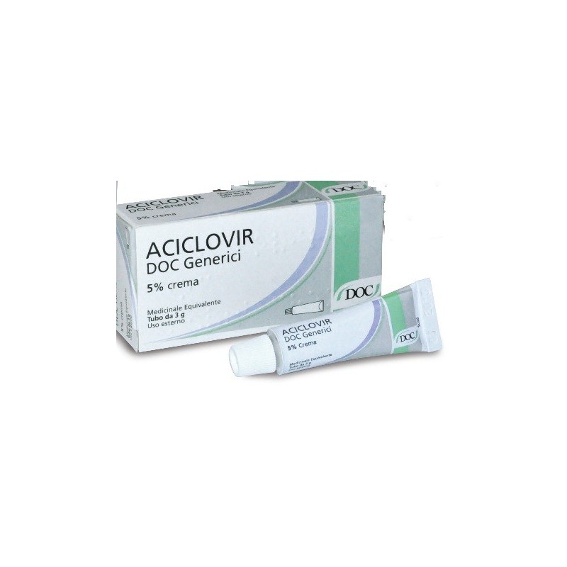 Aciclovir (doc generici) crema derm 3 g 5%