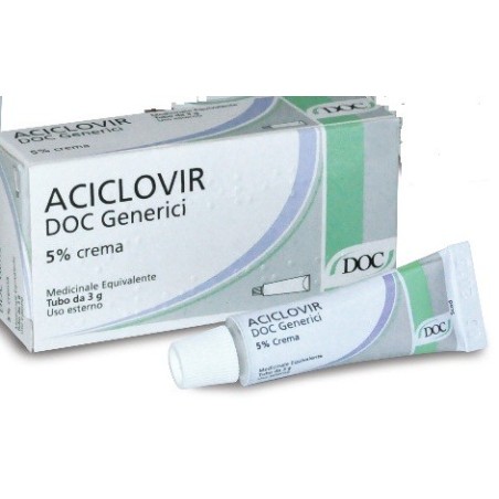 Aciclovir (doc generici) crema derm 3 g 5%