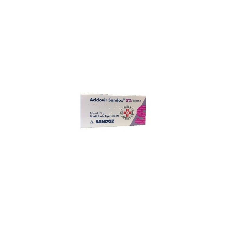 Aciclovir (sandoz) crema derm 3 g 5%