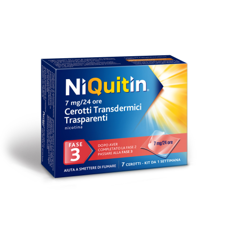 Niquitin 7 cerotti transd 7 mg/die Niquitin 7 cerotti transd 7 mg/die