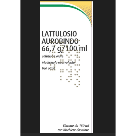 Lattulosio (aurobindo) soluzione orale 1 flacone 180 ml 66,7%