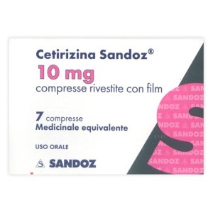Cetirizina (sandoz) 7 compresse riv 10 mg