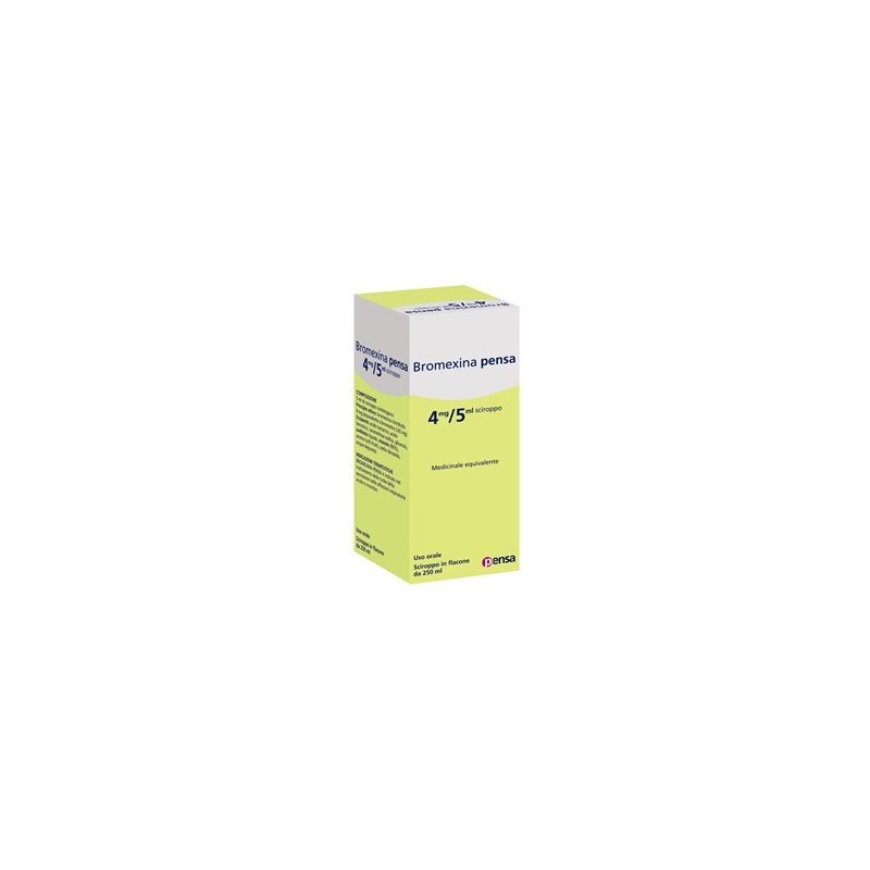 Bromexina (pensa) sciroppo 250 ml 4 mg/5 ml