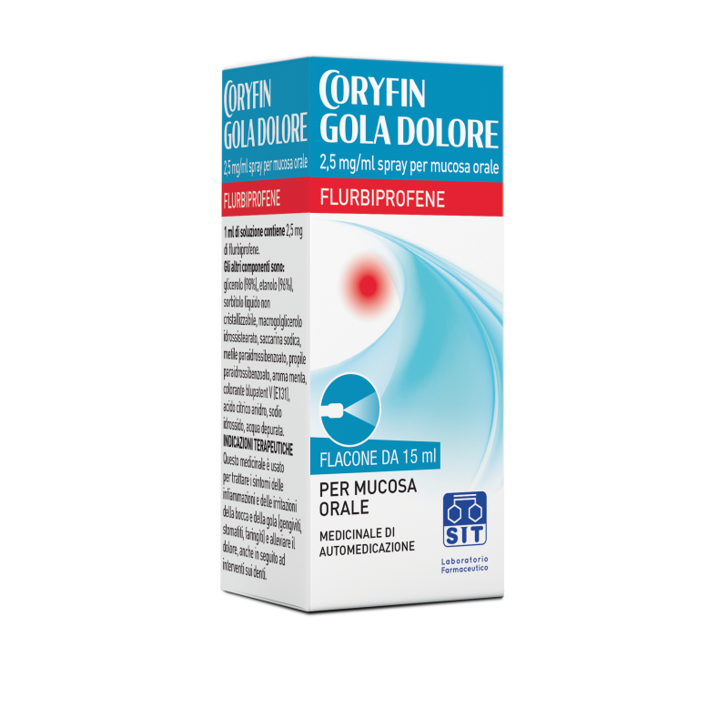 Coryfin gola dolore spray mucosa orale 15 ml 0,25%