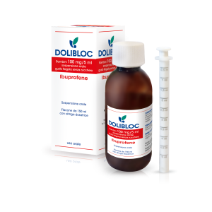 Dolibloc orale sosp 150 ml 100 mg/5 ml gusto fragola senza zucchero