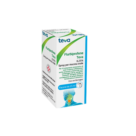Flurbiprofene (teva) spray mucosa orale 15 ml 0,25%