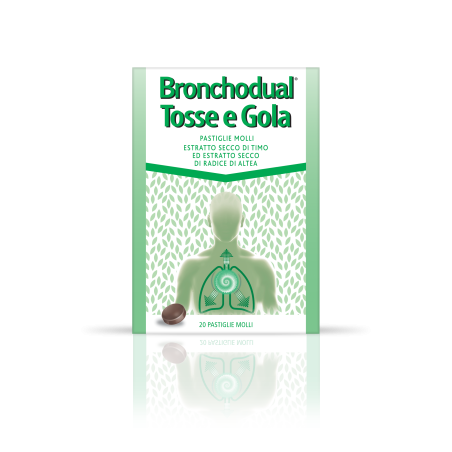 Bronchodual tosse e gola 20 pastiglie molli Bronchodual tosse e gola 20 pastiglie molli
