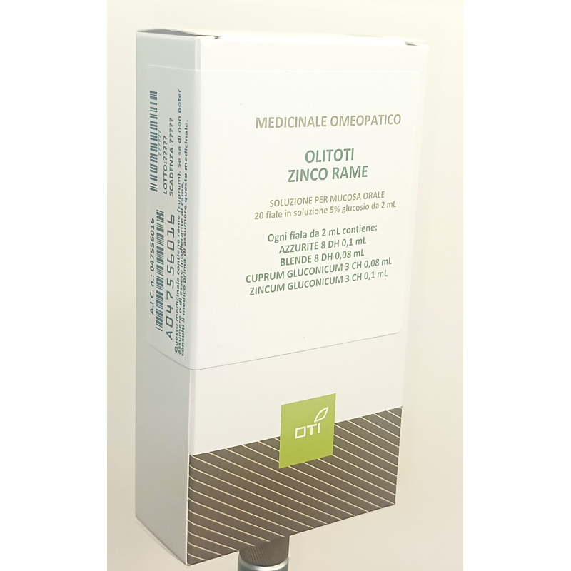Olitoti zinco rame orale 20 fiale 5% 2 ml con glucosio