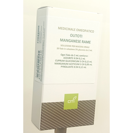 Olitoti manganese rame orale 20 fiale 5% 2 ml con glucosio