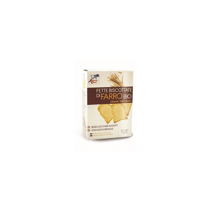 Fsc fette biscottate di farro bio senza zuccheri aggiunti con olio di girasole senza olio di palma 200 g