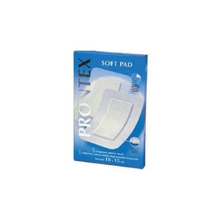 Garza compressa prontex soft pad autoadesiva 10x15cm 6 pezzi