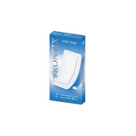 Garza compressa prontex soft pad autoadesiva 10x20cm 2 pezzi