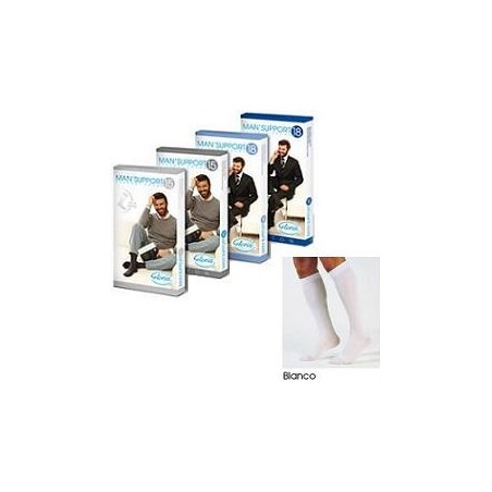 Man support 18 cotone gambaletto 18 bianco 3