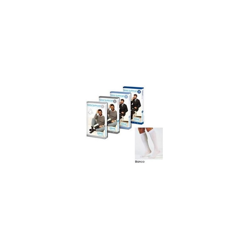 Man support 18 cotone gambaletto 18 bianco 4