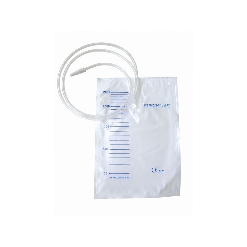 Sacca di drenaggio letto per incontinenza 2000ml in pvc contubo di raccordo 130cm diametro 5x7mm monouso 30 pezzi