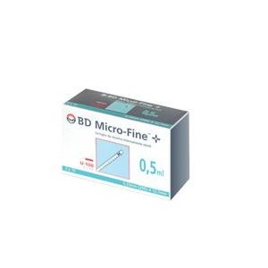 Siringa insulina becton dickinson 0,5 ml 100 ui ago gauge 2930 pezzi