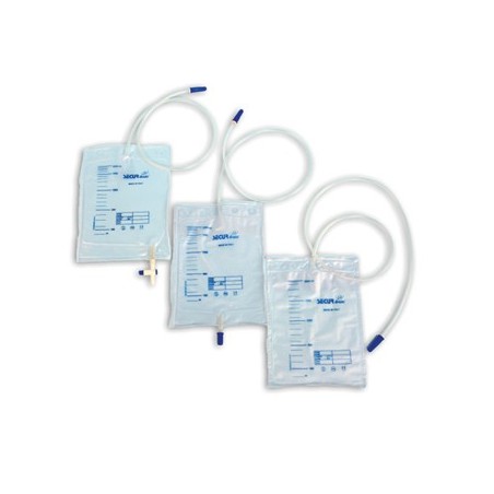 Sacca di drenaggio da letto per incontinenza securdrainvia con valvola e rubinetto 130 cm 30 pezzi
