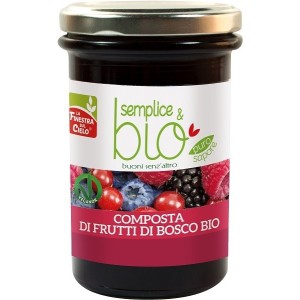 Composta di frutti di bosco con polpa di mela bio 320 g
