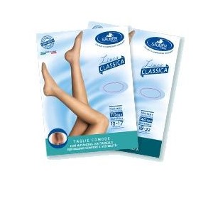 Sauber collant taglie comode 140 maglia microrete nero 4 linea classica