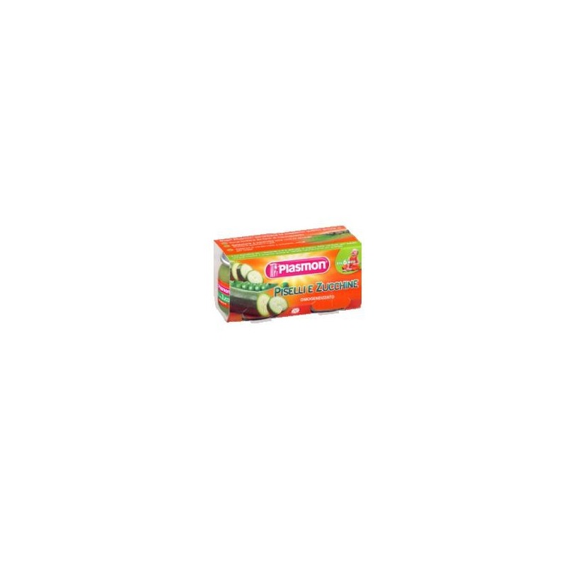 Plasmon omogeneizzato piselli zucchine 80 g x 2 pezzi