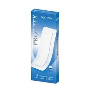 Garza compressa prontex soft pad 10x30 cm 2 pezzi