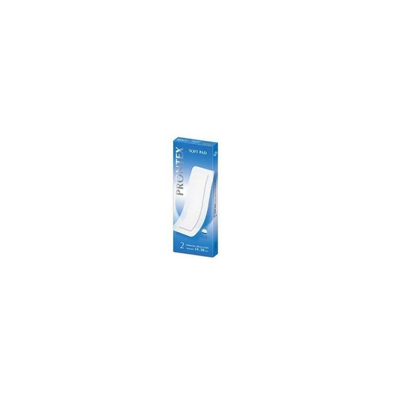 Garza compressa prontex soft pad 10x30 cm 2 pezzi
