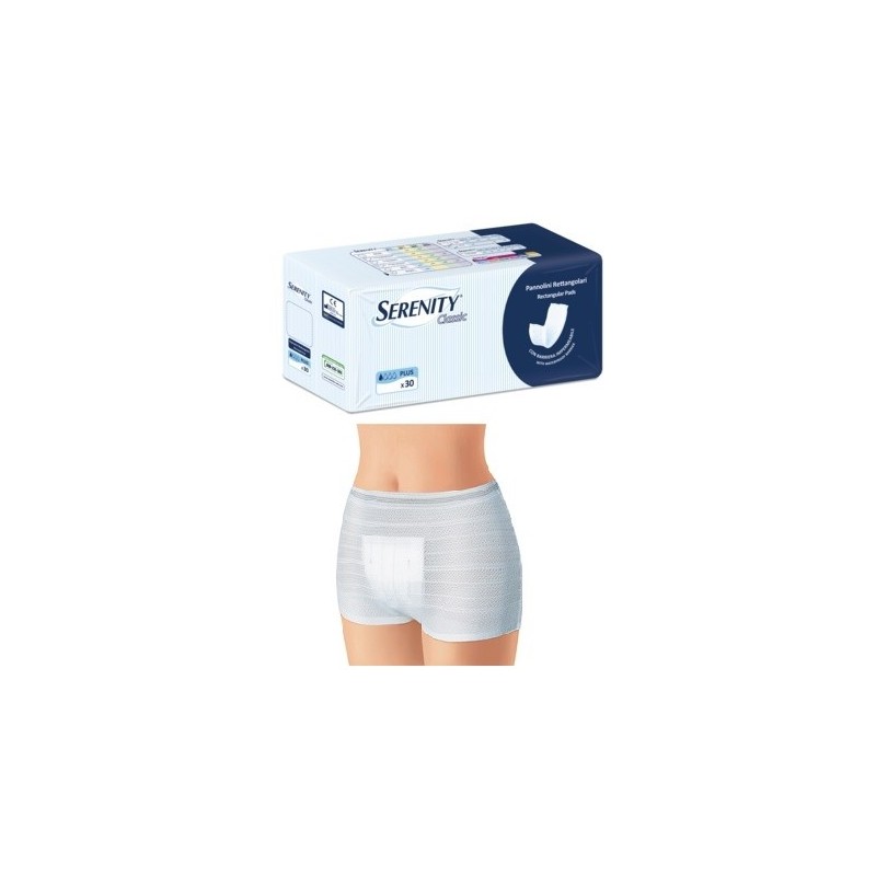 Pannolone per incontinenza formato rettangolare con barrieraserenity 30 pezzi