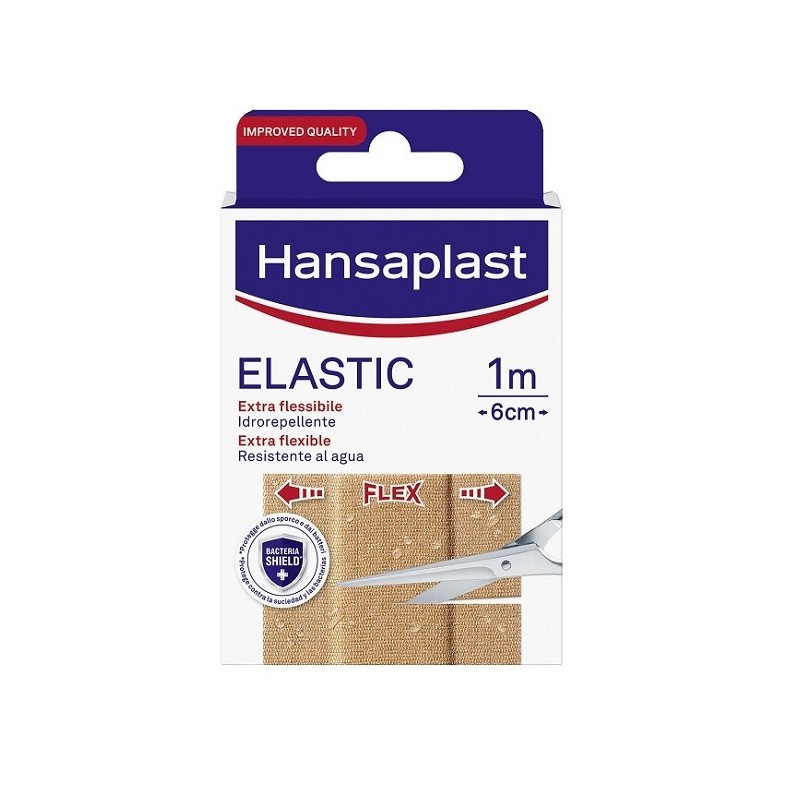 Cerotto in striscia hansaplast elastic extra flessibile 6 cmlunghezza 1 m 10 pezzi